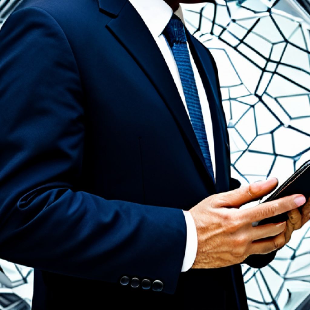A thoughtful professional individual, fully clothed in appropriate business attire, holding an older model smartphone in a natural pose. The background depicts a subtle, abstract representation of complex, modern cyber threats, such as intricate digital network patterns and shadowy, geometric shapes, contrasting with a faint, simplistic digital lock symbol implying outdated security. The atmosphere conveys a sense of digital vulnerability and the need for robust protection. Perfect anatomy, correct proportions, well-formed hands, proper finger count, natural body proportions. Safe for work, appropriate content, fully clothed, professional.